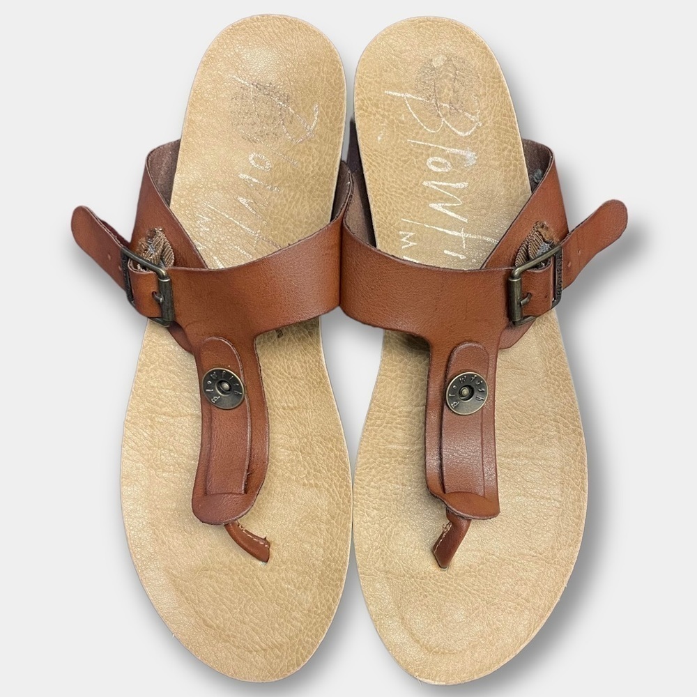 Blowfish Sandals Flip Flops Thong Brown Size 7.5